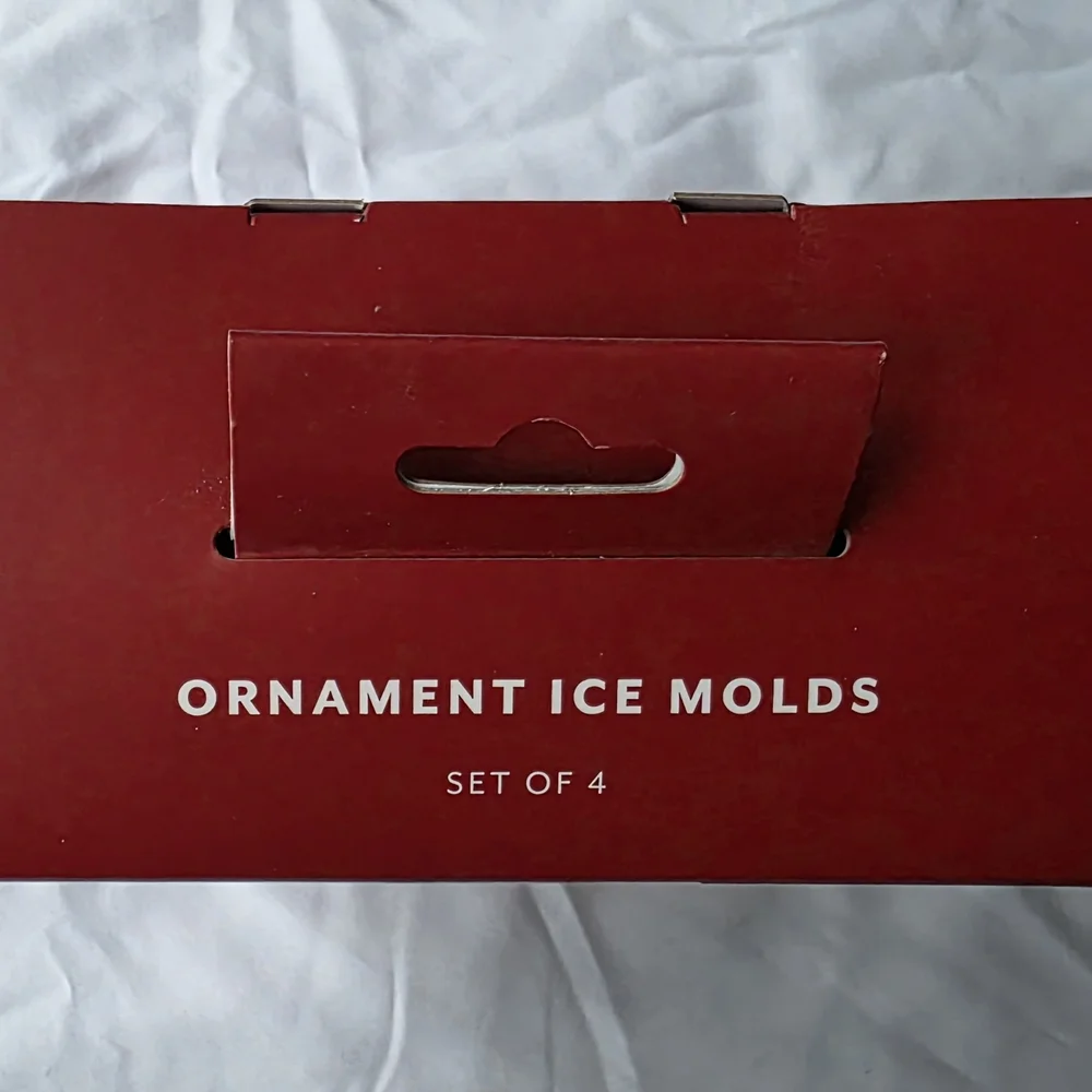 Sur La Table Red Ornament Ice Molds Set of 4